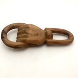 Carved Folk Art Hand Hanger or Knocker