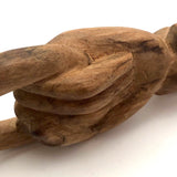 Carved Folk Art Hand Hanger or Knocker