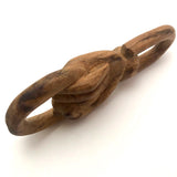 Carved Folk Art Hand Hanger or Knocker