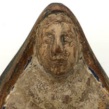 Antique Carved and Painted (Polychrome) Praying Holy Woman