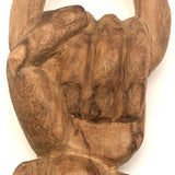 Carved Folk Art Hand Hanger or Knocker
