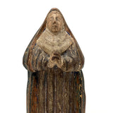 Antique Carved and Painted (Polychrome) Praying Holy Woman