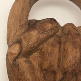 Carved Folk Art Hand Hanger or Knocker