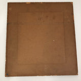 Antique Chinese Gouache Painting of Two Figures with Cart on Pith Paper, Signed