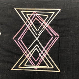 Japanese Book of Semamori Embroideries on Black Fabric with Text