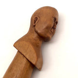 Wooden Letter Opener with Carved Head