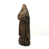 Antique Carved and Painted (Polychrome) Praying Holy Woman