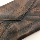 Trompe l'oeil Carved Wooden Envelope