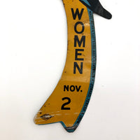 Massachusetts Woman Suffrage Assoc. Tin Blue Bird Hanger, 1915