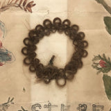 SOLD E.E. Stere's Victorian Braided Hair Wreath on Watercolor in Period Frame