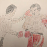 Boxing Match Drawing, Second Batch, Drawing 3