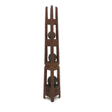 Tall Carved Whimsy with Three Balls in Cages, Inlaid Hearts, and Carved Initials