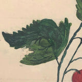 Small Early 19th Century Folk Art Watercolor, Bleeding Hearts