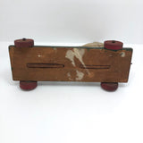 Antique Wooden Folk Art US Army Horse Pull Toy