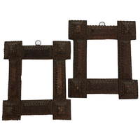 Matching Pair of Antique Tramp Art Frames