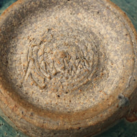 Mid-Century Sculptural Blue Green Glazed Studio Pottery Bowl or Planter