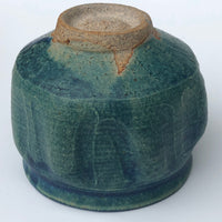 Mid-Century Sculptural Blue Green Glazed Studio Pottery Bowl or Planter