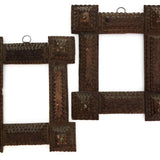 Matching Pair of Antique Tramp Art Frames