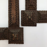 Matching Pair of Antique Tramp Art Frames