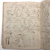 John C. Mendall's 19th C. School Notebook Filled with All Sorts of Stuff!