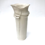 One-of-a-Kind, Stunning Sculptural White Ceramic Vase