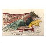 G.A. Hunt Hand-Painted Postcards, Xmas and Chum - SOLD INDIVIDUALLY