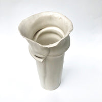 One-of-a-Kind, Stunning Sculptural White Ceramic Vase