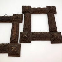 Matching Pair of Antique Tramp Art Frames
