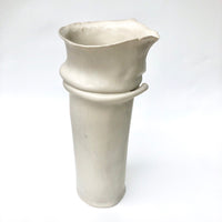 One-of-a-Kind, Stunning Sculptural White Ceramic Vase