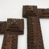 Matching Pair of Antique Tramp Art Frames