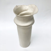 One-of-a-Kind, Stunning Sculptural White Ceramic Vase