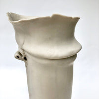 One-of-a-Kind, Stunning Sculptural White Ceramic Vase