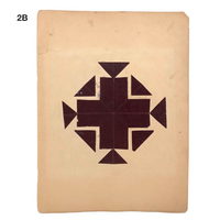 Antique Schoolgirl Colorful Double-sided Cut, Woven and Punched Paper Works - Sold Individually