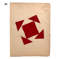 Antique Schoolgirl Colorful Double-sided Cut, Woven and Punched Paper Works - Sold Individually