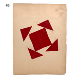 Antique Schoolgirl Colorful Double-sided Cut, Woven and Punched Paper Works - Sold Individually