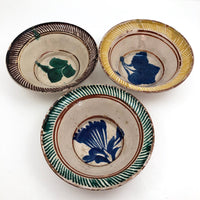 Colorful Hand-painted Mexican Earthenware Bowls - Set of Three