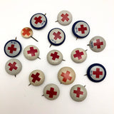 Vintage Red Cross Pins - Set of Five