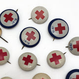 Vintage Red Cross Pins - Set of Five