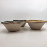 Colorful Hand-painted Mexican Earthenware Bowls - Set of Three