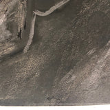 Mixed Media Antique Folk Art Sandpaper Painting of Gentleman