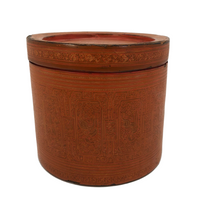 Early 20th Century Large Burmese Lacquer Kun-It Betel Box