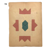 Antique Schoolgirl Colorful Double-sided Cut, Woven and Punched Paper Works - Sold Individually