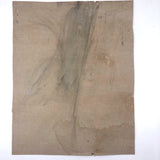 Mixed Media Antique Folk Art Sandpaper Painting of Gentleman