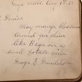 Louisa Popeney, Pennsylvania Antique 1880s Signed Autograph Book