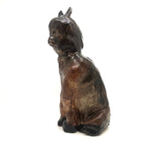 Fabulous Large, Very Heavy, Clay Cat Sculpture (Doorstop?)