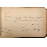 Louisa Popeney, Pennsylvania Antique 1880s Signed Autograph Book