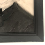 Mixed Media Antique Folk Art Sandpaper Painting of Gentleman