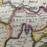 Spain and Portugal: Gorgeous c. 1840 Ink and Watercolor Hand-drawn Map