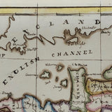 France: Gorgeous c. 1840 Ink and Watercolor Hand-drawn Map