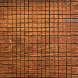 Old Handmade Wooden Chess Board with Carved "Black" and "White" Sides